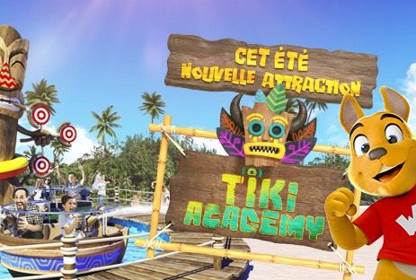Nouvelle attraction 2022 Tiki Academy à Walibi Rhône Alpes