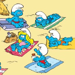 La tournée des plages des Schtroumpfs