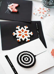 Tuto cartes de voeux : perles à coller Hama ou Pyssla