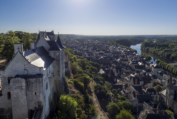 Forteresse de Chinon vue du ciel