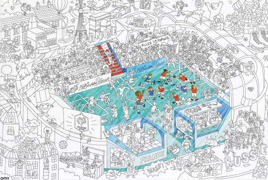 Poster à colorier pour la Coupe du monde 2018