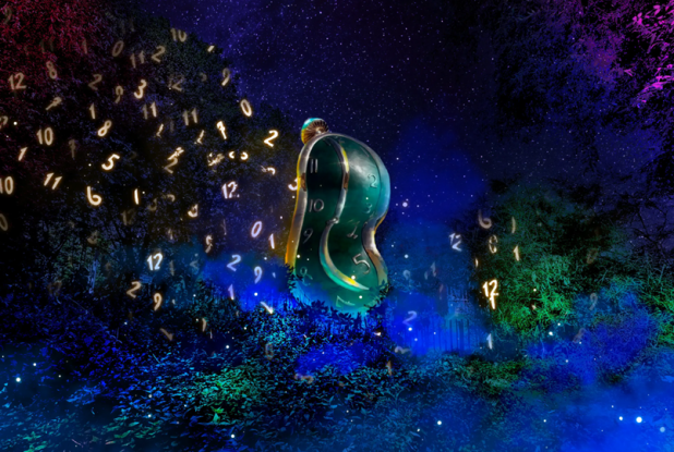 L'art dans la nature : horloge molle