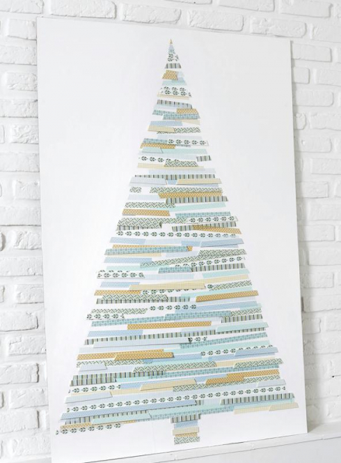 Sapin en masking tape Creava