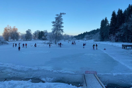 Patinage au lac de Lalleyriat