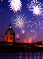 Feu d'artifice à Toulouse