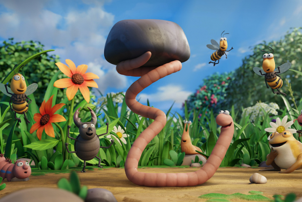 Superasticot : caillou avec ver de terre