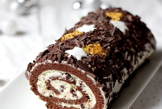 Bûche de Noël chocolat mascarpone