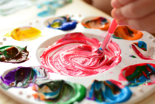 peinture palette enfant