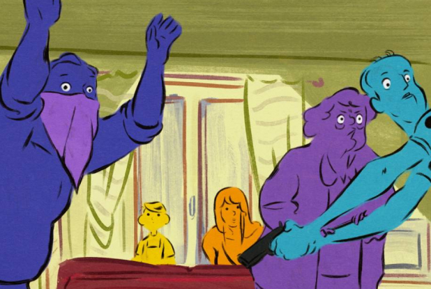 Linda veut du poulet ! : violet, bleu et orange