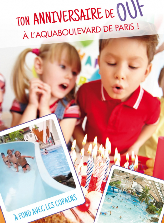 Anniversaire enfant à Aquaboulevard - Affiche