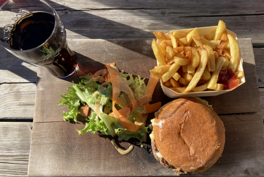 Burger sur les pistes à Aussois