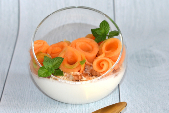Panna cotta coco melon
