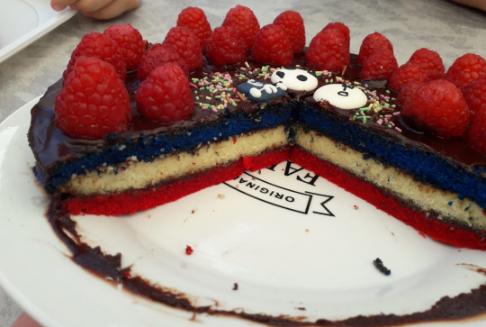 Gâteau bleu blanc rouge