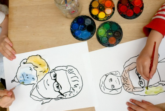 Portrait de famille Pop Art pour la fête des pères