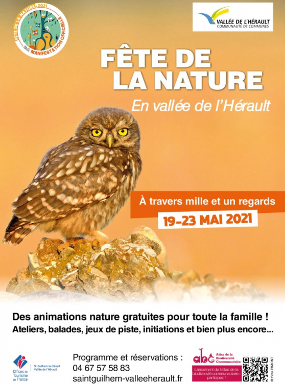 Fête de la Nature 2021 dans la Vallée de l'Hérault : affiche