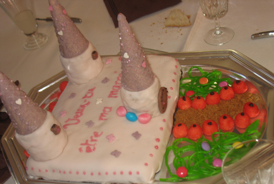 Gâteau château pointu