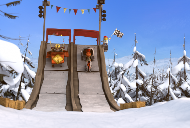 La Bataille géante de boules de neige 2 - L'incroyable course de luge : piste