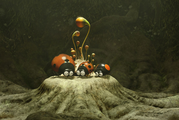 Minuscule 2 - Les Mandibules du bout du monde - Coccinelles et fleur