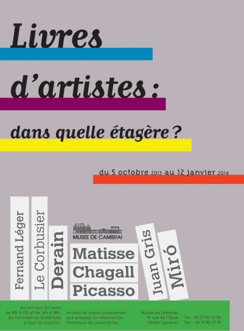 Affiche expo livres d'artiste : dans quelle étagère ?