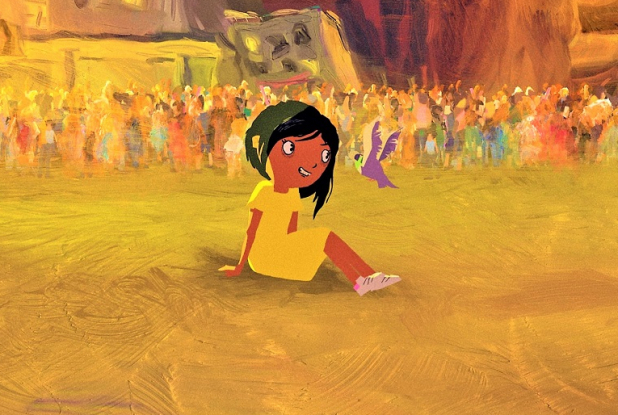 Tito et les oiseaux - Une fillette et un oiseau