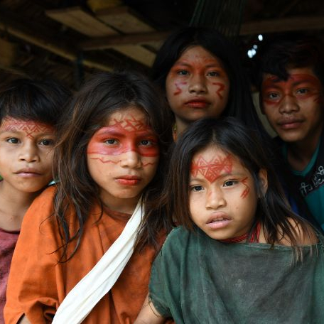 Photo d'enfants de l'expo Amazonies - Musée des Confluences