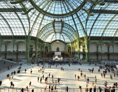 Patinoire éphémère au Grand Palais