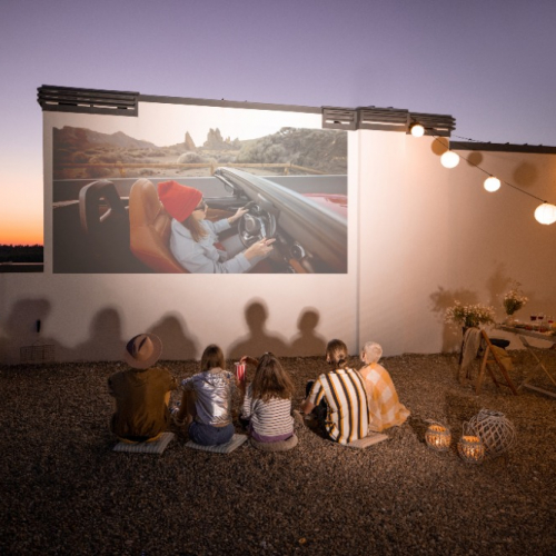 Cinéma de plein air en famille