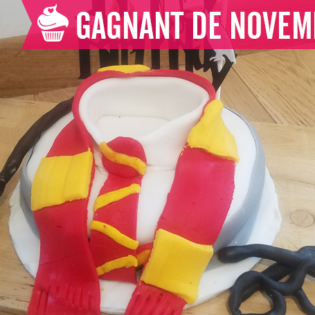 Gâteau Harry Potter aux couleurs de Griffondor