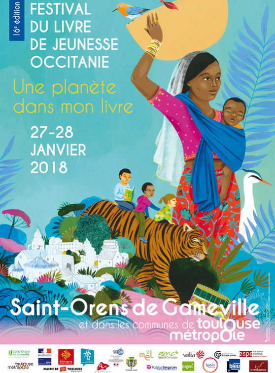 Affiche du Festival du livre jeunesse Occitanie 2018