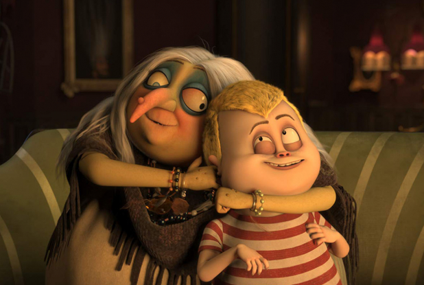 La Famille Addams, film d'animation - Grand-mère et Pugsley