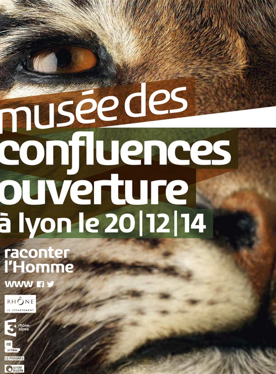 Affiche Musée des Confluences ouverture - animal