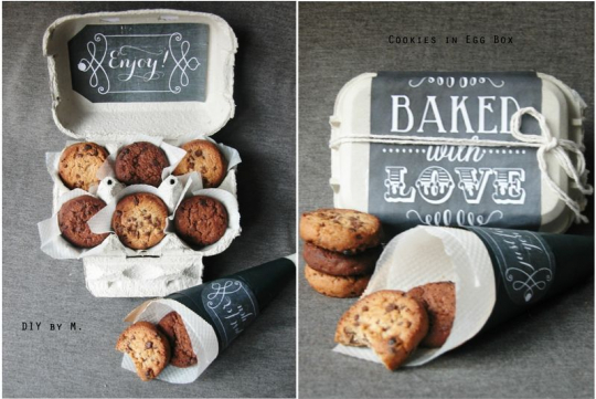 Recette cadeau de Noël : cookies boîte à oeufs