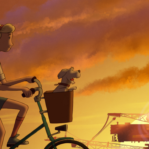 Fritzi sur son vélo