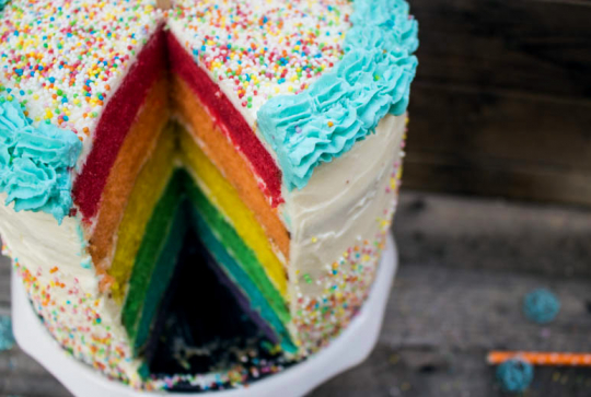 Rainbow Cake - Cuisine moi un mouton