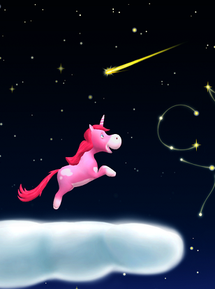 Licornes dans les nuages