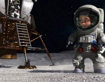 Objectif Lune (Atrapa la Bandera) : premiers pas sur la lune