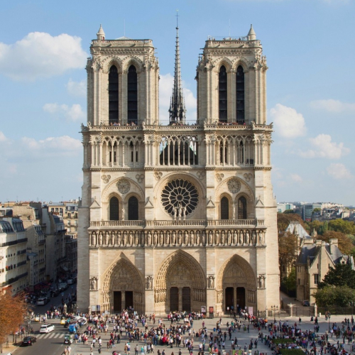 Cathédrale Notre-Dame de Paris : vision du parvis