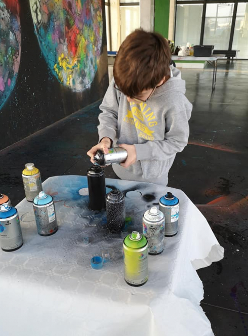 Biennale Internationale d'Art Mural 2023 : graffiti enfant