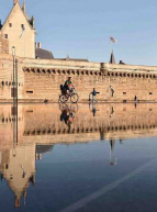 Parcours le Voyage à Nantes à vélo : château, miroir d'eau