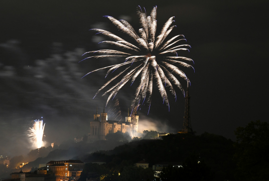 Le 14 juillet 2024 à Lyon : Feu d'artifice