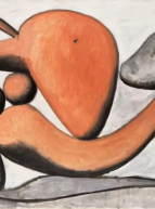 Picasso et la préhistoire - femme lançant une pierre
