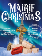 Marché durable Mairie Christmas 2024 à Lille : Affiche