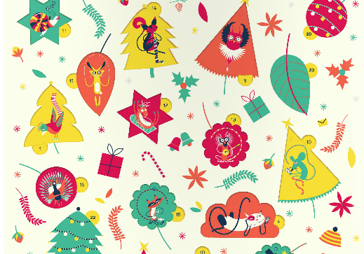 Calendrier de l'Avent déco de sapin