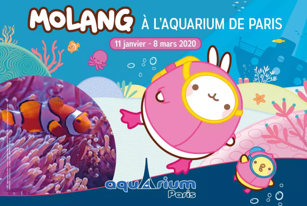 Molang débarque à l'Aquarium de Paris - Affiche
