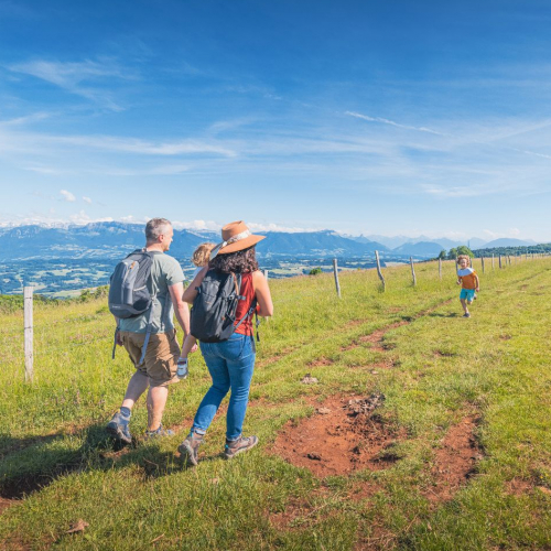 Monts du Genevois - Famille au Salève