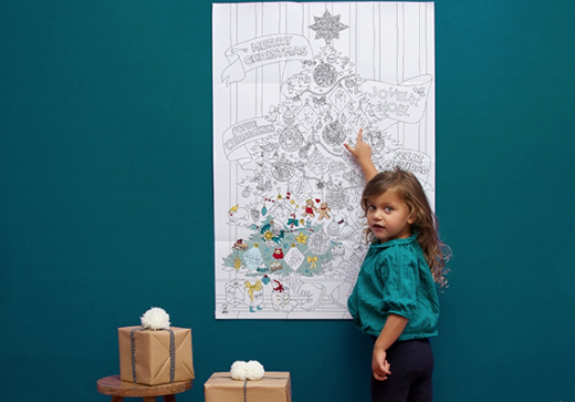 Calendrier de l'Avent à colorier