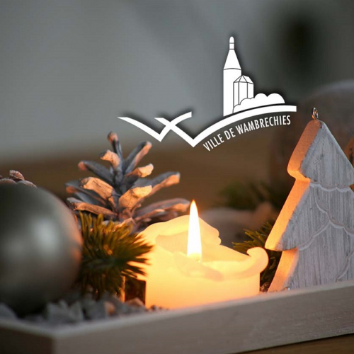 Marché de Noël de Wambrechies : Décoration et bougie