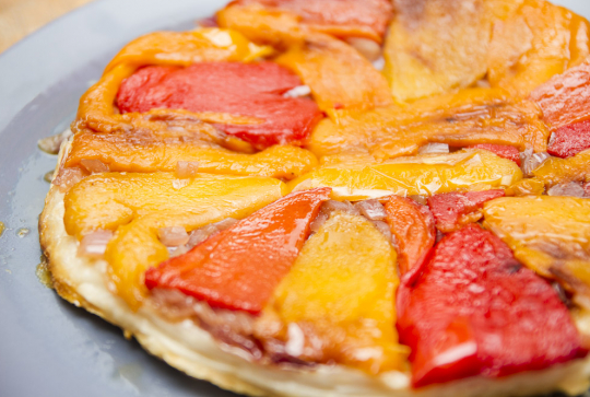 Tarte tatin aux trois poivrons