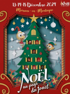 Noël au Pays du Jouet à Moirans-en-Montagne : Affiche, lutins sur un sapin