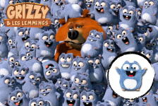 Grizzy et les lemmings peluche 2025